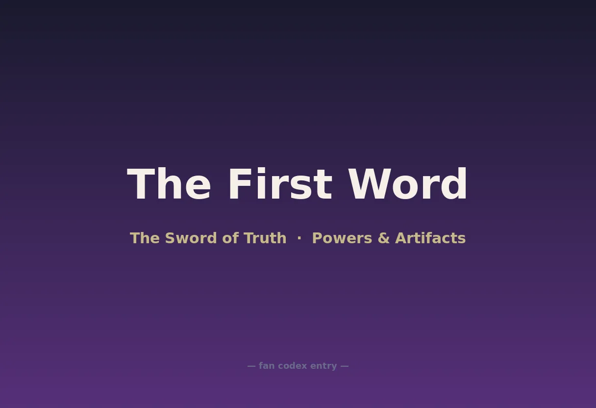 The First Word
